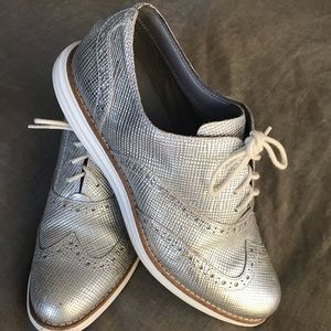 Cole Hann Silver oxfords